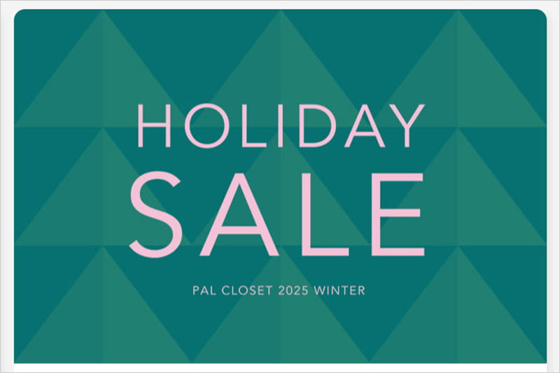 パルクローゼットのホリデーセール